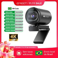 [Com cashback R$229,6] Webcam 4K 1080P 60FPS Streaming Web Camera EMEET S600
