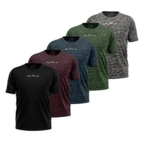 Kit 5 Camisetas New Fluid Mescla Dry Alpha Co Masculina