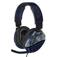 Headset Gamer com fio Multiplataforma Turtle Beach Recon 70 - Azul Camuflado | R$425