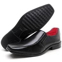 (R$25 Moedas) Sapato Social Sem cadarço Oxford com Forro Vermelho - AliExpress 