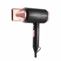 Secador de Cabelos Compact Turbo Mondial 110V 1900W Preto/Rose - SC-38