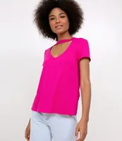 Blusa com Gola Chocker (Tam P) R$10