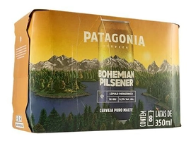 [REC/Leve 5 Packs 40 latas] Cerveja Patagonia Pilsen Lata 350ml c/ 8 unidades