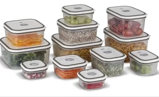 Kit Potes Herméticos Plásticos Branco e Cinza 12 Unidades Electrolux