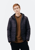 【Tam.: P M G 】 Jaqueta Básica Masculina Puffer Com Capuz - Preto / HERING