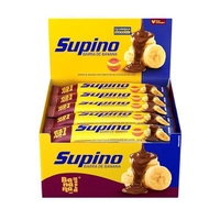 [ PRIME | REC | + POR - R$ 25 ] Banana Brasil Barra De Frutas Supino Original Banana Com Chocolate Ao Leite Com 20 Unidades De 24 G