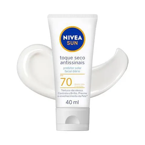 [Rec/+ por - R$25,26] Protetor Solar Facial NIVEA SUN FPS 70 40ml