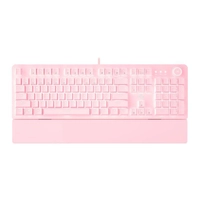 Teclado Mecânico MK853 V2 Rosa, LED Branco, Azul