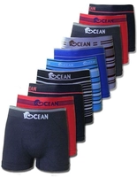 Kit 10 Cueca Boxer Microfibra Box Sortida Ocean | R$ 70