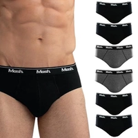 Kit 6 Cuecas Slip Masculinas Algodão G