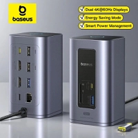 Hub USB-C 12 em 1 Baseus com HDMI 4K 60Hz, RJ45, SD, PD 100W e USB 3.2 (com impostos)