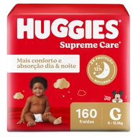 [Compra Recorrente] Huggies, Fralda Supreme Care, G, 160 fraldas