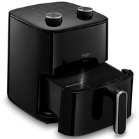 Elgin Fritadeira Air Fryer Facilita Fry 3,5L, 1.400W, Cuba Quadrada e Grelha Removível, Preta