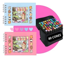 Kit Bobbie Goods com 80 Canetinhas Coloridas