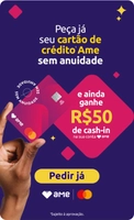 Shoptime, ganhe R$ 50 reais em cashback, solicitando o cartão ame.