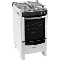 Fogão 4 Bocas de Piso Esmaltec Branco Bivolt - Topazio - R$449,05