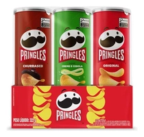 [Leve 3 R$ 63,50] Pack Pringles Promo Salgadinho de batata frita 3 sabores