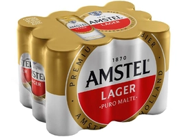 Selecionados [Levando 2 Pague 29 cada] Cerveja Amstel Lager Puro Malte 12 Unidades Lata 350ml