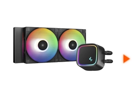 Water Cooler DeepCool LE500, LED 6 Cores 240mm, Intel-AMD, R-LE500-BKLNMC-G-1