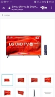 Smart TV LED 43" UHD 4K LG 43UM7510PSB com ThinQ AI Inteligência Artificial