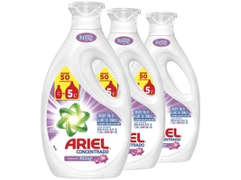 Sabão Líquido Ariel Concentrado Com Toque De Downy - 50 Lavagens 2L 3 Unidades