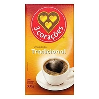 Café Tradicional 3 Corações Moído 500g