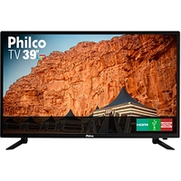 TV LED 39'' Philco PTV39N87D HD com Conversor Digital 3 HDMI 1 USB Som Surround 60Hz - Preta