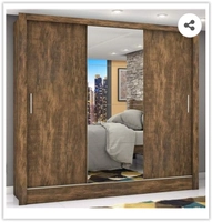 Guarda Roupa Casal 3 Portas com Espelho Porto Plus | R$ 434