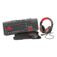 Kit Gamer Trust Ziva 4x1 Teclado + Mouse + Headset + Mousepad | R$ 125