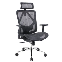 Cadeira de Escritório Dr. Office Ergo, Preta, Mesh, Altura Ajustável