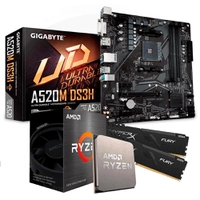 Kit Upgrade, Amd Ryzen 5 5600g, Gigabyte A520m Ds3h, 16Gb 3200Mhz 2x8Gb DDR4