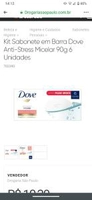 Kit Sabonete em Barra Dove Anti-Stress Micelar 90g 6 Unidades [2pacotes] 14,02