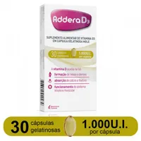 ADDERA D3 1000 UI 30 CAPSULAS GELATINOSA | R$ 41
