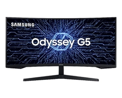 Monitor Samsung Odyssey G5 34", Ultrawide, WQHD, 165Hz, Curvo, 1ms | R$3419