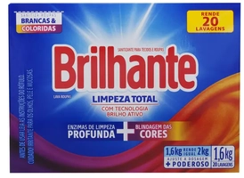 Sabão pó Brilhante 1,600kg Leve 3 pague 2