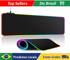 [R$14,42 Moedas/ App/ Brasil] Mouse Pad Gamer Grande 300mm X 800mm Speed Borda LED 7 Cores RGB Impermeável