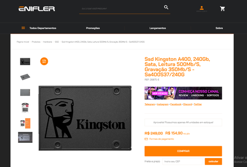 2022-08-01 23_11_35-Ssd Kingston A400, 240Gb, Sata, Leitura 500Mb_S, Gravação 350Mb_S - Sa400S37_240.png