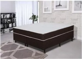 Cama Box Queen Size Somopar + Colchão Advance Spring com Molas Verticoil | R$ 899