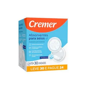 Absorvente Cremer p/ Seios c/ 30Un. 