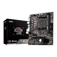 Placa-Mãe MSI A520M-A PRO AM4 mATX DDR4 Preto