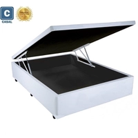 Cama Box Baú Casal Diamond AColchões Branco (258,32 no Ame)