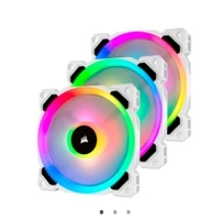 Kit Fan com 3 Corsair LL120 RGB, 120mm, Branco