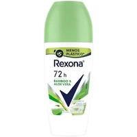 (+ por - R$ 5,37 )Rexona Desodorante Antitranspirante Fem Roll On Bamboo & Aloe Vera 50Ml (A Embalagem Pode Variar)