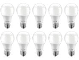 Kit Lâmpadas LED 10 Unidades Branca E27 9W