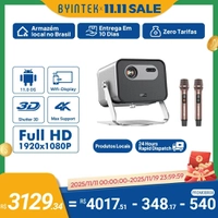 Projetor BYINTEK R90 Max 4K DLP Android TV 11.0