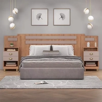 conjunto de cabeceira casal com 2 mesas de apoio duna 4 gv  e  - Marrom