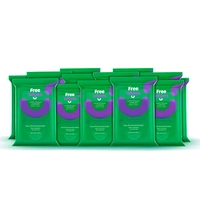 [Rec] Lenços Umedecidos Antissépticos Free Wipes - Caixa com 12 unidades 