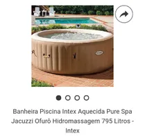 Banheira Piscina Intex Aquecida Pure Spa Jacuzzi Ofurô Hidromassagem 795 Litros - Intex - R$2955