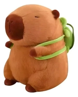Pelúcia Capivara Filó com Mochila Verde 25cm