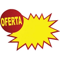 (+por - R$ 5,96) Cartaz para Marcação Splash Oferta 130x93mm Amarelo Pacote com 10 unidades
